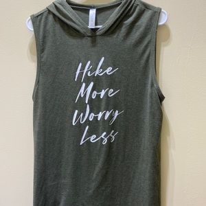 Guru Active forest green hooded short sleeve tee L